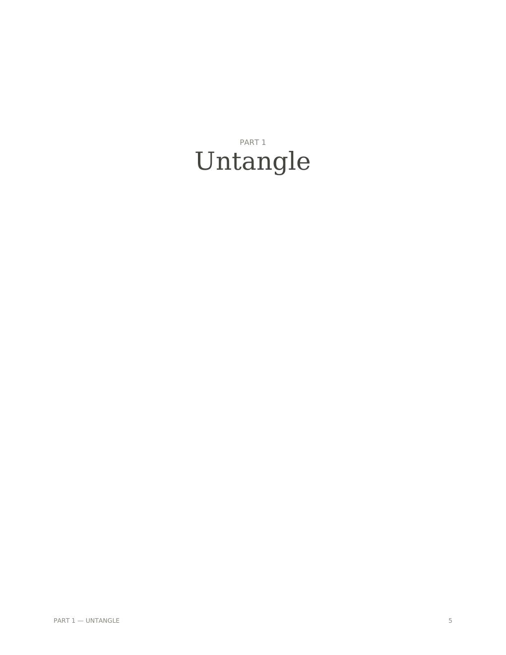 Part 1 Untangle title page from My Inner Compass